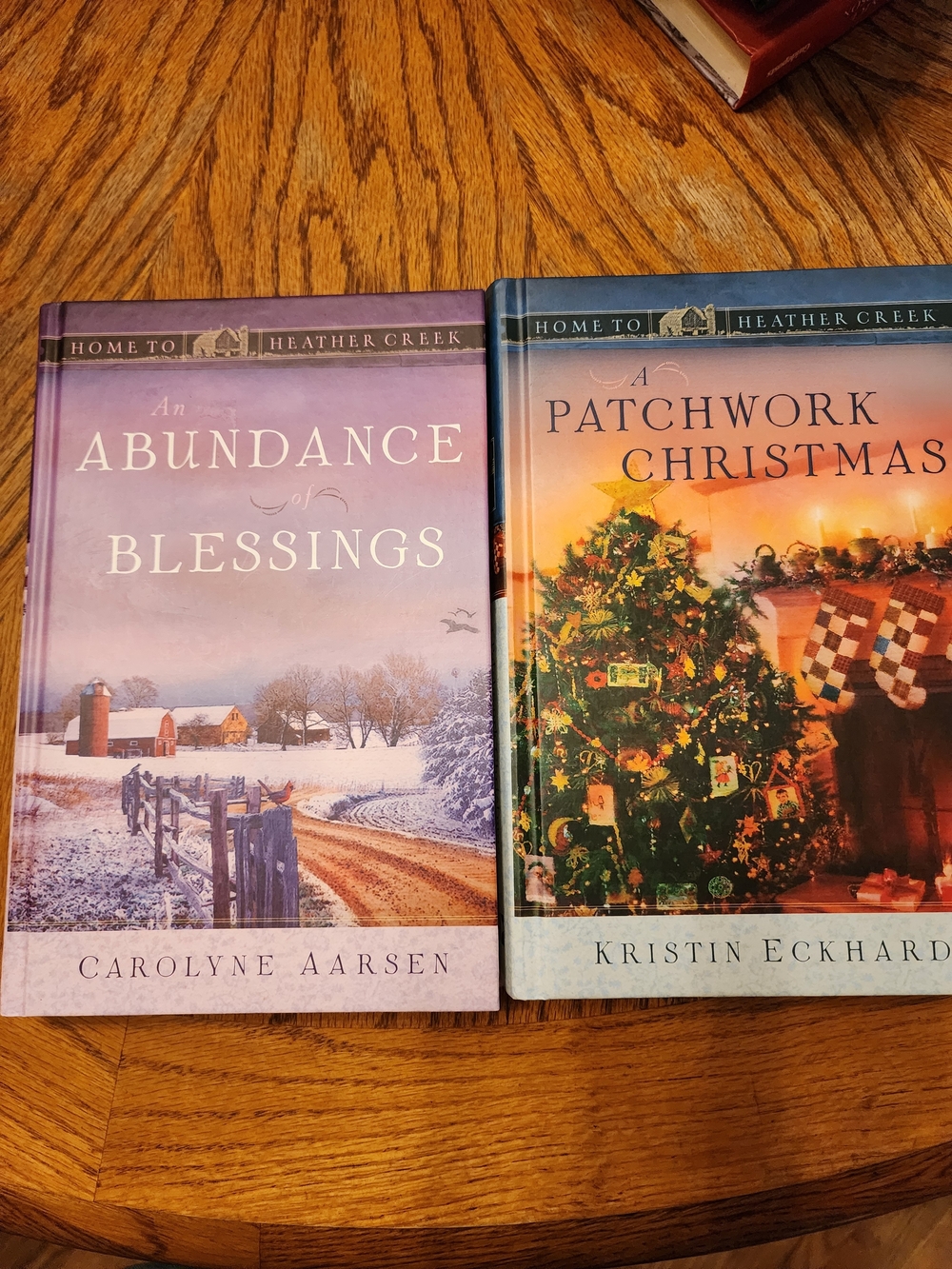 Set of 2 Holiday Hardcover Books — Abundance Blessings & A Patchwork Christmas